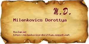 Milenkovics Dorottya névjegykártya